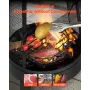 20 I Chiminea Outdoor Wood Burning Firepit med Grill Mesh &