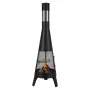 20 I Chiminea Outdoor Wood Burning Firepit med Grill Mesh &