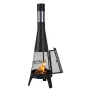 20 I Chiminea Outdoor Wood Burning Firepit med Grill Mesh &