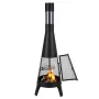 20 I Chiminea Outdoor Wood Burning Firepit med Grill Mesh &