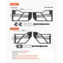 Jeep Tube Doors, 4-Door, Hunting Style Jeep Tubular Door with Heavy-Duty Hinges & OE Latch, Jeep Doors with Rubber Pads, Fit for