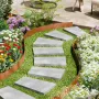 Steel Landscape Edging, 10 Packs 40 x 4.5 in Weather-Resistant & Pre-Rust Metal Landscape Edging, Bendable Garden Edging Border,