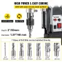 Magnetic Drill, 1100W 4 cm Boring Diameter, 2697lbf/12000N Portable Electric Mag Drill Press with 7 Bits, 580 RPM Max Speed Dril