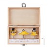 Router Bits Set 3 Pieces Carbide Router Bit 1/4 Inch Shank Carrying Case