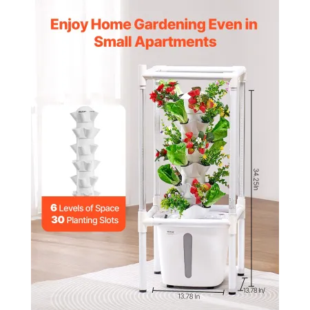 Hydroponisk voksende system med vokse lys 30 bælg Hydroponic