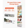 10-lags over døren pantry arrangør hængende opbevaringsstativ