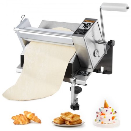 Manual Dough Sheeter Machine Max 1/2" Dough Roller Pastry Press Machine