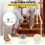 Stair Railing Kit, 152.4 cm Handrails for Outdoor 0-5 Steps, Adjustable Angle White Aluminum Stair Handrail, Indoor & Outdoor St