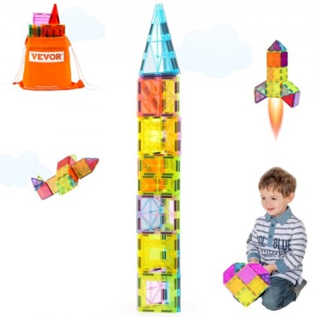 Magnetic Tiles Magnetic Building Toy 32 PCS Magnet Blocks for Kids 3D Set