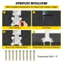 Stair Railing Kit, 152.4 cm Handrails for Outdoor 0-5 Steps, Adjustable Angle White Aluminum Stair Handrail, Indoor & Outdoor St