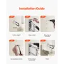 Toilet Safety Rail, 30 Inch U-Shaped Handicap Grab Bar, Foldable Senior Safety Pole, Flip Up Toilet Grab Bars with Anti-Slip Han