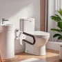 Toilet Safety Rail, 30 Inch U-Shaped Handicap Grab Bar, Foldable Senior Safety Pole, Flip Up Toilet Grab Bars with Anti-Slip Han