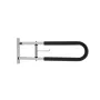 Toilet Safety Rail, 30 Inch U-Shaped Handicap Grab Bar, Foldable Senior Safety Pole, Flip Up Toilet Grab Bars with Anti-Slip Han