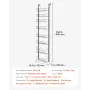 Over the Door Pantry Organizer, 8-Tier Pantry Organization and Storage, Heavy-Duty Steel Hanging Spice Rack, Adjustable Wall Sea
