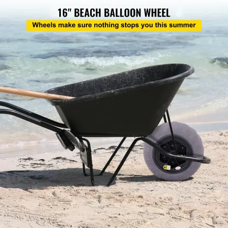 Beach Balloon Wheels, 15.7 "Udskiftningssanddæk, TPU -vogndæk