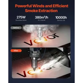 Solder Fume Extractor 275W Brushless Smoke Absorber with 4-Stage Filters