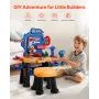 Kids Workbench 181 PCS -værktøjsbænk med realistiske værktøjer