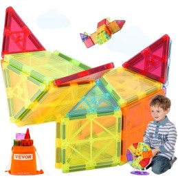 Magnetic Tiles Magnetic Building Toy 180 PCS Magnet Blocks for Kids 3D Set