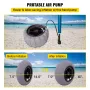 Beach Balloon Wheels, 16" Replacement Sand Tires, TPU Cart Tires for Kayak Dolly, Canoe Cart and Buggy with Free Air Pump, 2-Pac