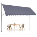 178x47" Patio Awning Retractable Awning Sunshade Shelter with Crank Handle