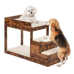 Kæledyr køjeseng med trapper Hund/kattevindue aborre sovekabine mellemstørrelse