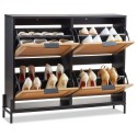 Rattan Shoe Storage Cabinet Shoe Storage Organizer med 4 flip skuffer