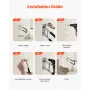 Toilet Safety Rail, 23.8 Inch U-Shaped Handicap Grab Bar, Foldable Senior Safety Pole, Flip Up Toilet Grab Bar with Anti-Slip Su