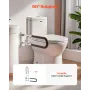 Foldet toiletsikkerhedsskinne 23.8 i 300 kg