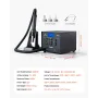 Hot Air Rework Station, 1000W Digital SMD Rework Station, 212℉-896℉ Hot Air Gun with 99-Level Adjustable Airflow, 3 Pre-Set Chan
