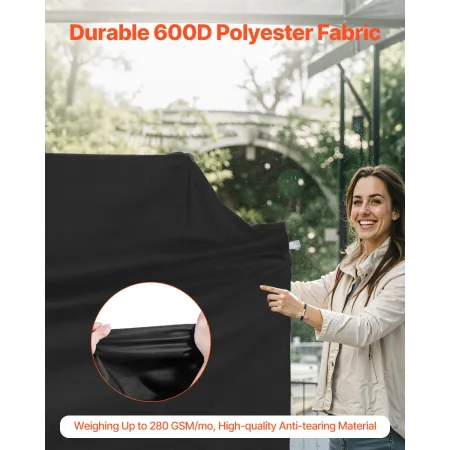 Grill Cover, 65 inch BBQ Covers for Outdoor Grills, Waterproof, Fade Resistant, Weather Resistant Heavy Duty 600D Polyester, Eas