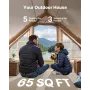 Oppusteligt telt til camping 3-5 person glampende telt med