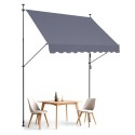 98x47" Patio Awning Retractable Awning Sunshade Shelter with Crank Handle