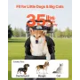 Pet Stroller, 35 lbs Weight Capacity, Foldable Dog Stroller Cart, 4 Wheels Cats Pram with Detachable Carrier & Mesh Windows, Por