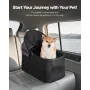 Pet Stroller, 35 lbs Weight Capacity, Foldable Dog Stroller Cart, 4 Wheels Cats Pram with Detachable Carrier & Mesh Windows, Por