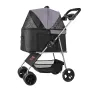 Pet Stroller, 35 lbs Weight Capacity, Foldable Dog Stroller Cart, 4 Wheels Cats Pram with Detachable Carrier & Mesh Windows, Por