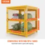 Horizontal Cylinder Storage Cabinet, 4 x 33 lbs Cylinder Capacity, 31.02x30.04x35 inch Propane Storage Cage, Gas Cylinder Cabine