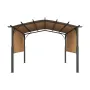 10x12 ft udendørs udtrækkelig pergola med baldakin buet top