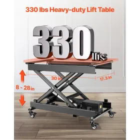 71 cm elektrisk liftbord Enkelt saksløftningsplatform 150 kg 4 hjul