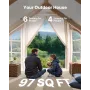 Oppusteligt telt til camping 4-6 person glampende telt med