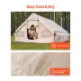 Oppusteligt telt til camping, 5-8 personers glampingtelt med