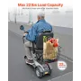 Scooter Rear Basket, Heavy Duty Metal Wire Basket with Handle, Spacious Cargo Basket, Works with 1-inch Receiver, Compatible wit
