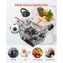 Scooter Rear Basket, Heavy Duty Metal Wire Basket with Handle, Spacious Cargo Basket, Works with 1-inch Receiver, Compatible wit