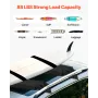 Inflatable Soft Roof Rack Bars, 37.6-Inch Universal Car Roof Rack Pads, 88LBS Loading Luggage Kayak Carrier with 2 Tie-Down Stra