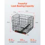 Scooter Rear Basket, Folding Metal Wire Basket, Heavy Duty & Spacious Cargo Basket, Works with 1-inch Receiver, Compatible with 