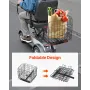 Scooter Rear Basket, Folding Metal Wire Basket, Heavy Duty & Spacious Cargo Basket, Works with 1-inch Receiver, Compatible with 