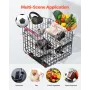 Scooter Rear Basket, Folding Metal Wire Basket, Heavy Duty & Spacious Cargo Basket, Works with 1-inch Receiver, Compatible with 