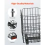 Scooter Rear Basket, Folding Metal Wire Basket, Heavy Duty & Spacious Cargo Basket, Works with 1-inch Receiver, Compatible with 