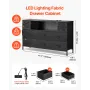 10 stofskuffe kommode med åben opbevaringshylder LED -lys og