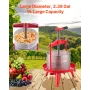 2.38 Gal/9L Fruit Wine Press, Stainless Steel Basket with Cross-beam and Triangular Structure, Manual Juice Maker, Cider Apple G