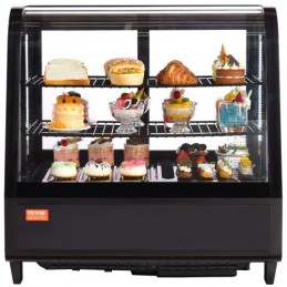 Refrigerated Display Case Bakery Display Fridge Case 3.5 cu.ft/100L 2-Tier